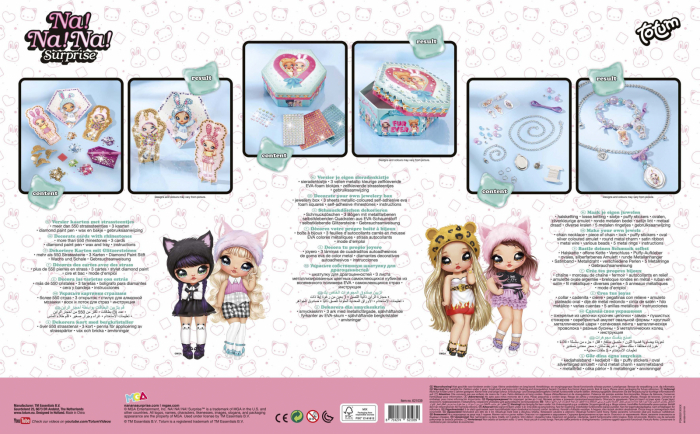 Set creativ 3 in 1, Tablouri cu diamante, Cutie de bijuterii si set de bijuterii Na!Na!Na! Surprise [8]