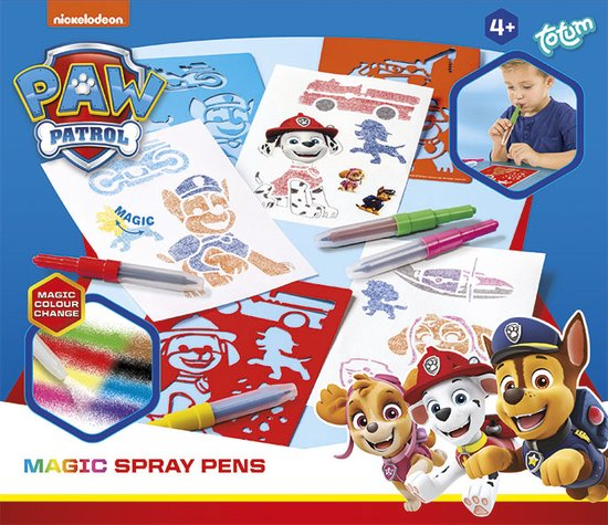 Set creativ de desenat cu sabloane si carioci spray cu Patrula Catelusilor, Paw Patrol [2]