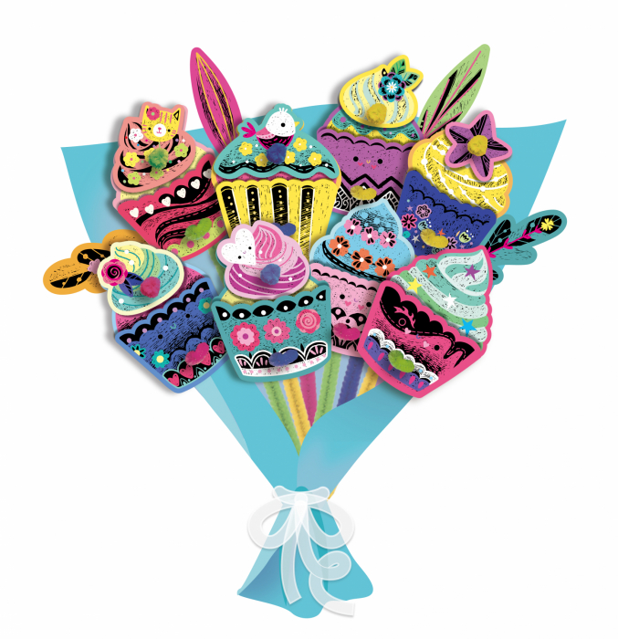 Set creativ de razuit Buchet - Tort [2]