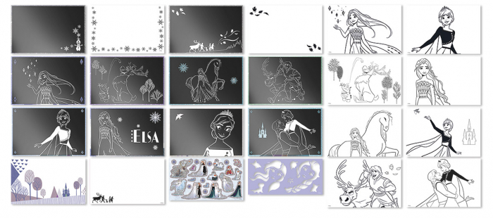 Set creativ de razuit si colorat Disney Frozen [6]