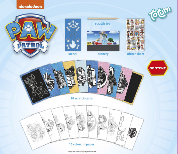 Set creativ de razuit si colorat Paw Patrol, Patrula Catelusilor [7]