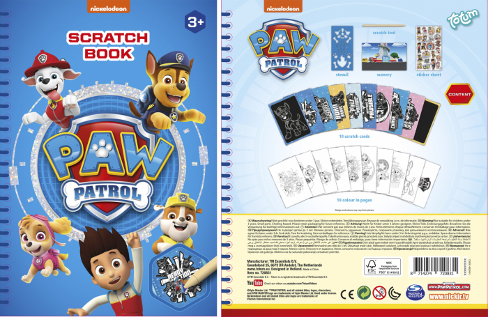 Set creativ de razuit si colorat Paw Patrol, Patrula Catelusilor [9]