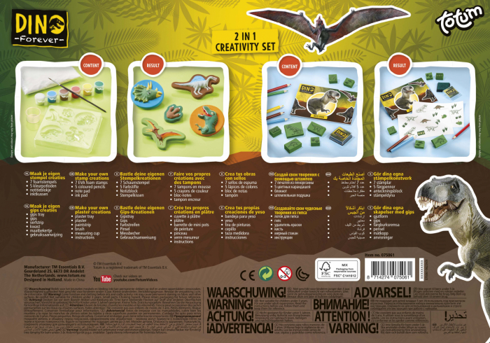 Set creativ DIY 2 in 1 Dinozauri [12]