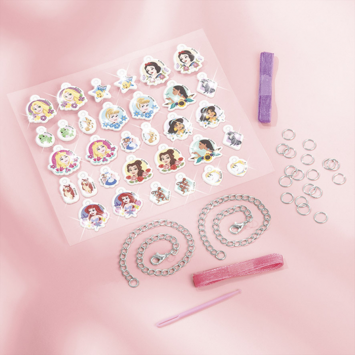 Set creativ DIY Bratari cu pandantive moi 2D cu slipici, Disney Princess [3]