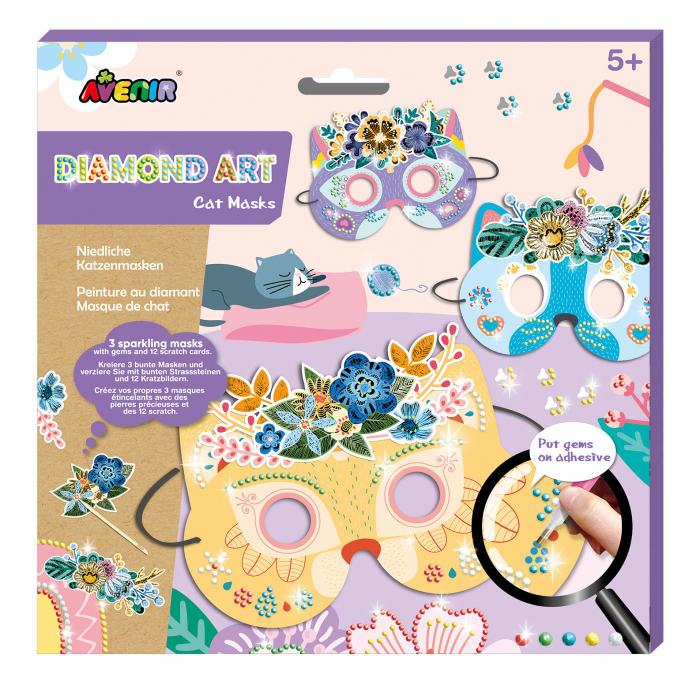 Set creativ DIY - Măști cu diamante - Pisica [1]
