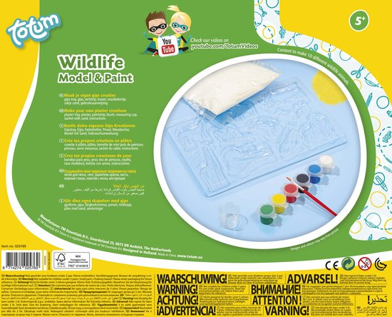 Set creativ DIY, Modeleaza si picteaza animale salbatice [5]
