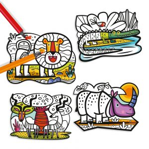 Set de colorat Djeco, Animale catifelate [2]