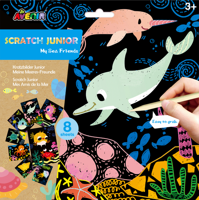 Set de razuit Scratch Junior - Prietenii mei marini [1]