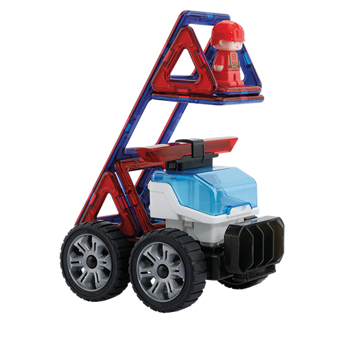 Set magnetic de construit- Magformers, masini de interventie [5]