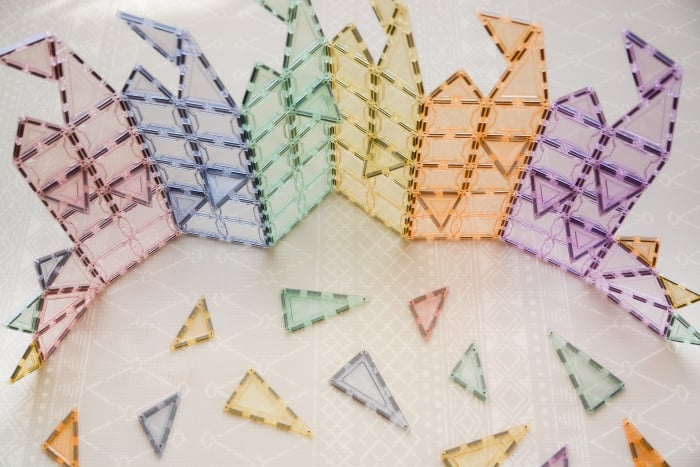 Set magnetic Magblox - 102 piese magnetice de constructie PASTEL transparente [13]