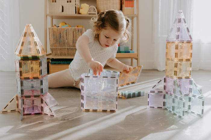 Set magnetic Magblox - 102 piese magnetice de constructie PASTEL transparente [7]