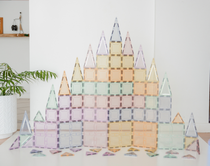 Set magnetic Magblox - 102 piese magnetice de constructie PASTEL transparente [3]