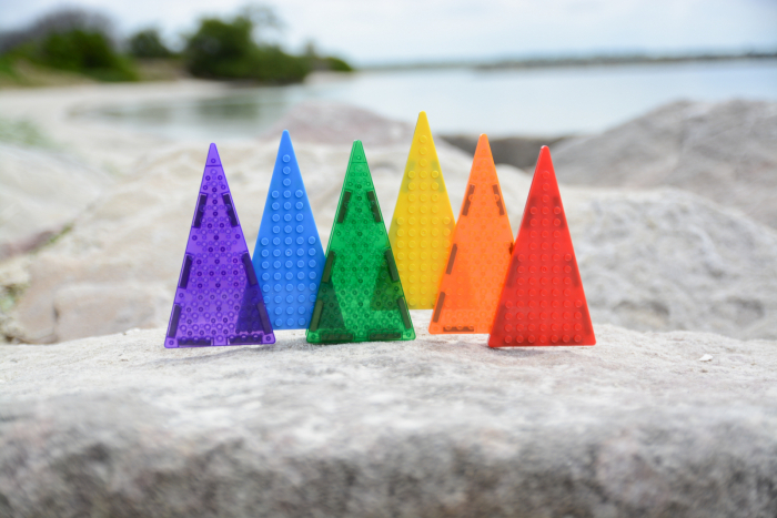 Set magnetic Magbrix 12 piese triunghi isoscel - compatibil cu caramizi de constructie tip Lego® [3]