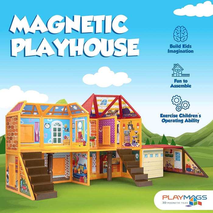 Set Playmags 48 piese de constructie, Playhouse [2]
