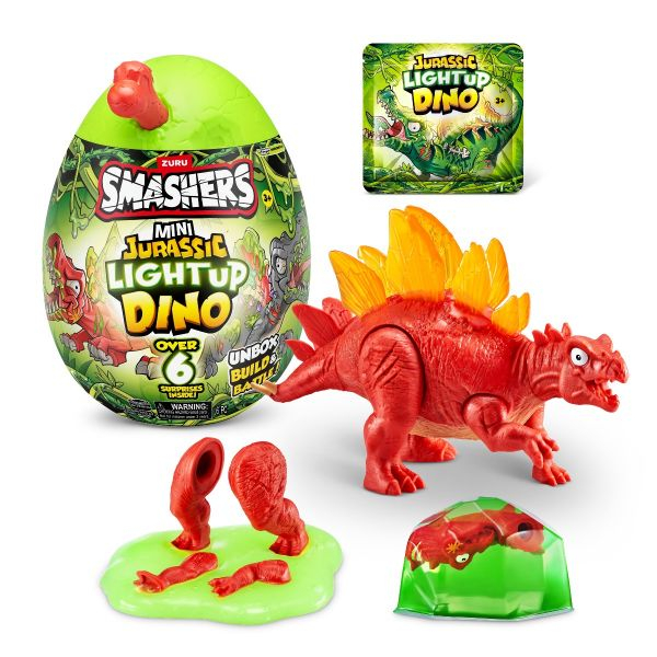 Smashers - Mini Ou surpriza cu peste 6 accesorii, Dino Jurassic Light-Up [6]