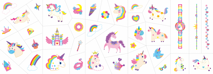 Stickere pentru unghii si tatuaje - Unicorni [3]
