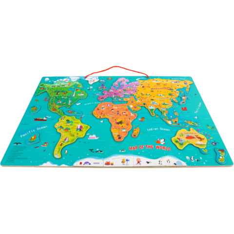 Harta lumii format mare- puzzle magnetic [4]