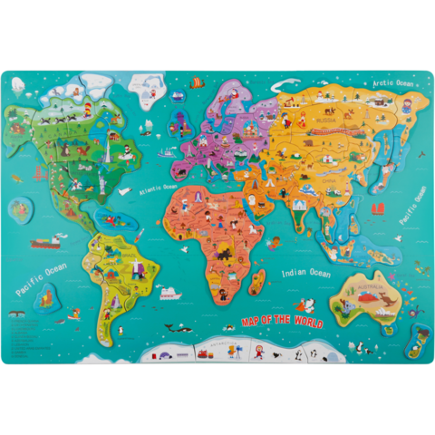 Harta lumii format mare- puzzle magnetic [1]