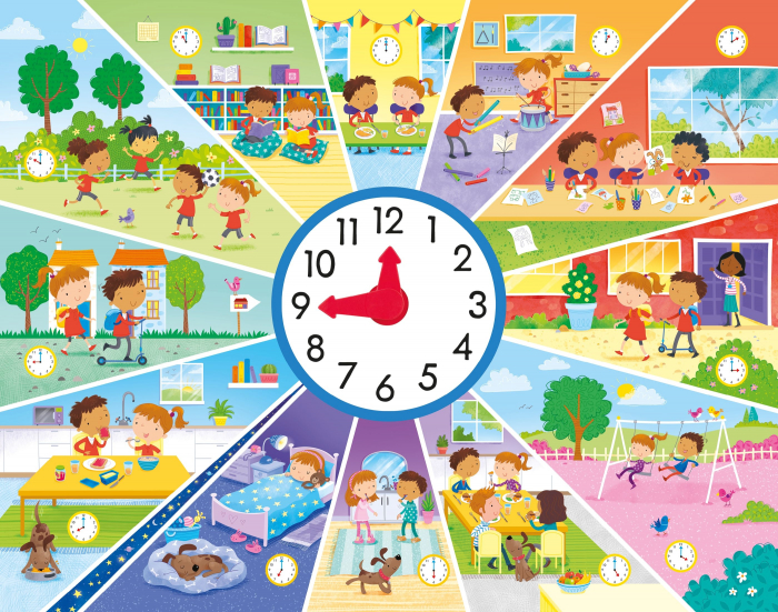 Usborne Book and Jigsaw Telling the Time Set Puzzle si Carte [2]
