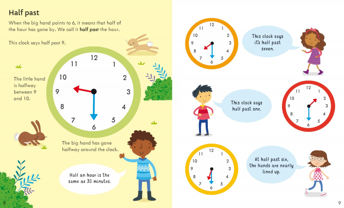Usborne Book and Jigsaw Telling the Time Set Puzzle si Carte [7]