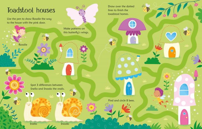 Wipe-Clean Fairy Activities,Carte de activitati scrie-sterge [3]