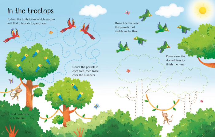 Wipe-Clean Jungle Activities, Carte de activitati scrie-sterge [4]