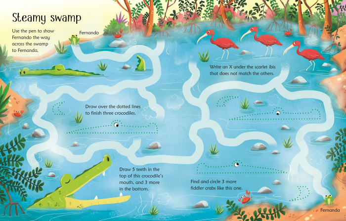 Wipe-Clean Jungle Activities, Carte de activitati scrie-sterge [2]