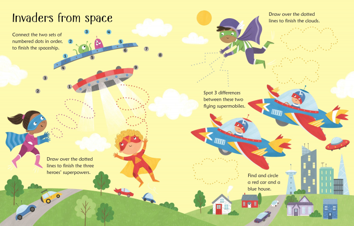 Wipe-Clean Superhero Activities,Carte de activitati scrie-sterge [2]