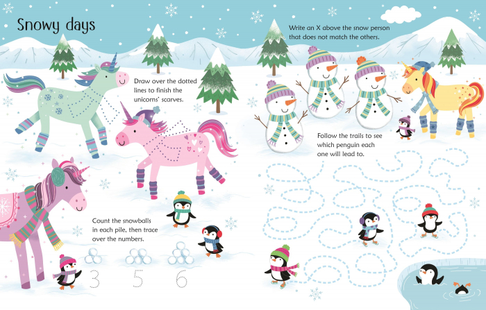 Wipe-Clean Unicorn Activities,Carte de activitati scrie-sterge [3]