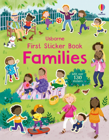 3-6 ani - Carte cu autocolante First Sticker Book Families