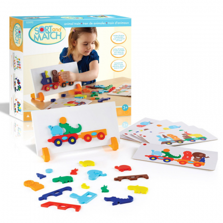 Jocuri Educative - Animal Train, joc magnetic de sortare, Guidecraft