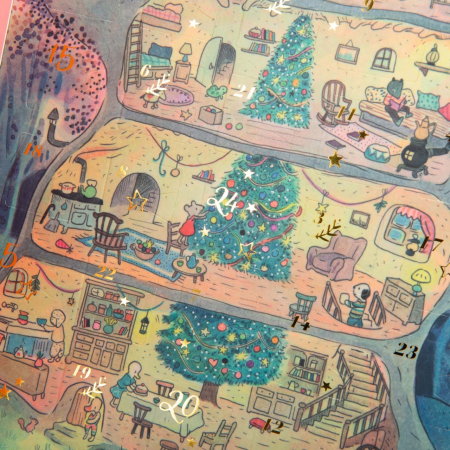 Calendar de Advent Lanterna si 23 de discuri cu povesti Big Family, Moulin Roty [4]