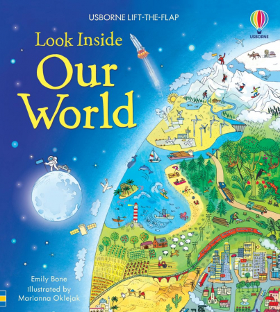 Carti educative - Carte cartonata cu clapete Look Inside Our World