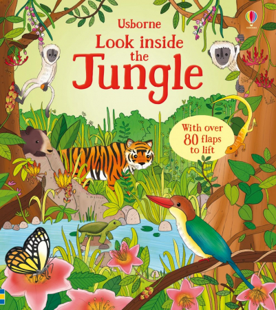 Carti educative - Carte cartonata cu clapete Look Inside the Jungle