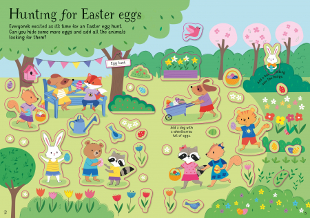 Jocuri Creative - Carte cu autocolante Little First Stickers Easter