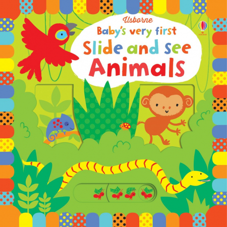 Carti educative - Carte cu panouri glisante Baby’s Very First Animals Slide & See