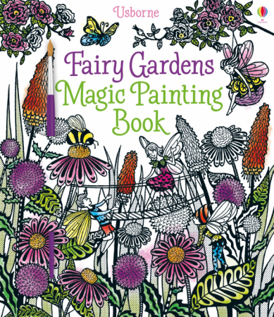 Carti educative - Carte de pictat cu apa Fairy Gardens Magic Painting Book