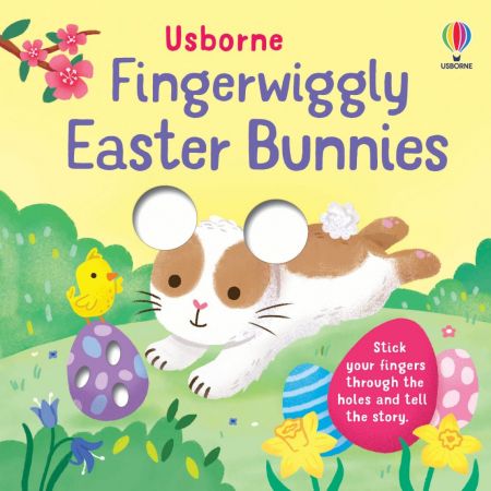 Jocuri Creative - Carte interactiva "Fingerwiggly Easter Bunnies", marioneta deget, cartonata