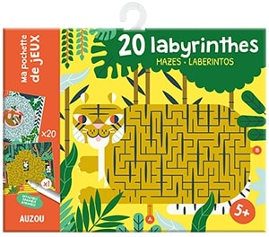 Auzou - Colectie 20 de mini jocuri de tip labirint - in inima junglei