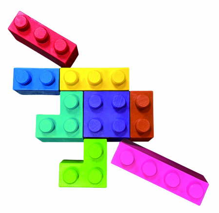 Creioane cerate interconectabile Block Crayons - Dinozaur T-Rex, Haku Yoka [1]