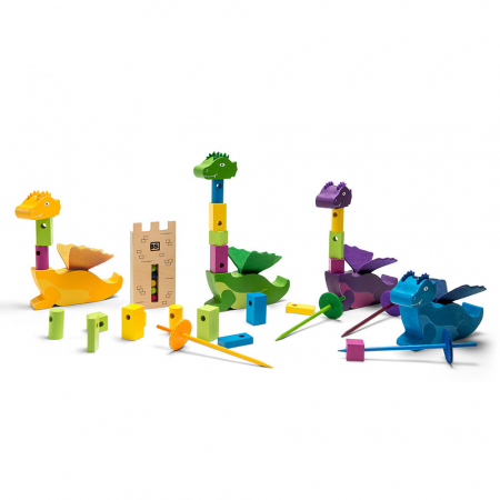 Jucarii de Exterior - Dragons Stack, joc de indemanare din lemn