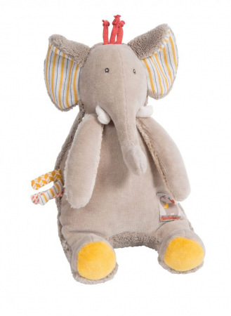 Jucarii Muzicale - Elefant jucarie muzicala textil pentru bebe