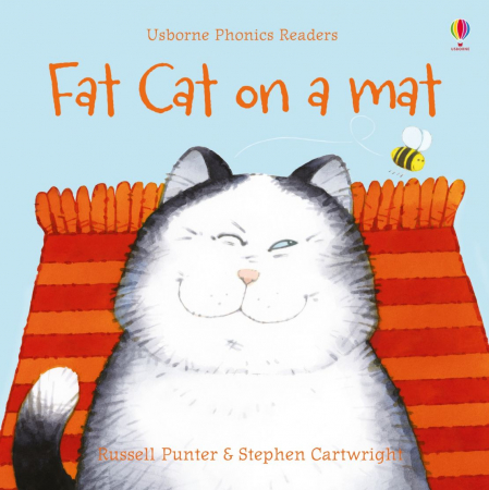 1-3 ani - Fat Cat on a mat, Carte de citit in limba engleza cu cod QR