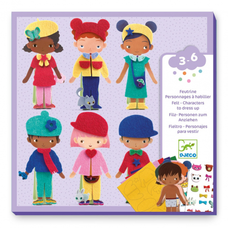 Jocuri Educative - Joc creativ Imbraca si accesorizeaza personaje, Djeco