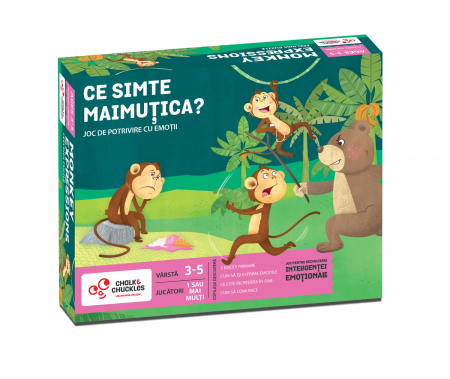 Jocuri Educative - Joc de potrivire - Ce simte maimutica?