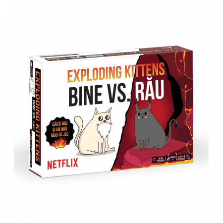 3-6 ani - Joc de societate Exploding Kittens BINE vs RAU