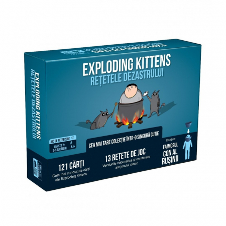 3-6 ani - Joc de societate Exploding Kittens: Retetele Dezastrului