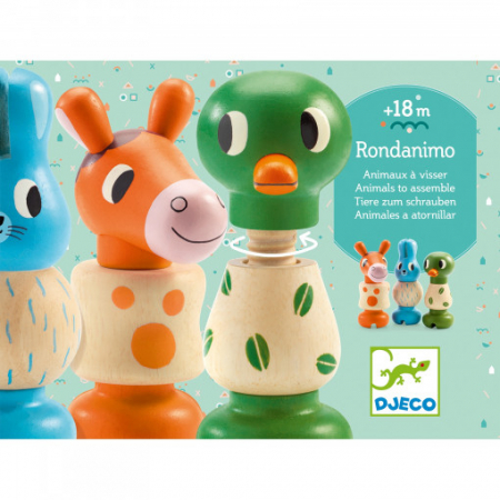 Jucarie motorica Animale cu surub Rondanimo Djeco [3]