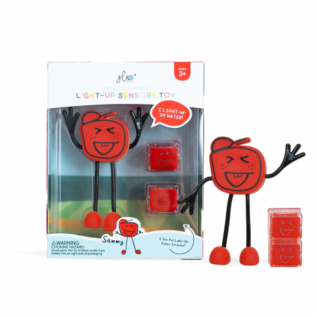 Jocuri Educative - Jucarie senzoriala luminoasa Sammy Glo Pal, rosu