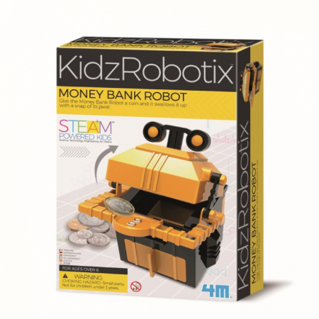 Jocuri Educative - Kit constructie robot - Money Bank Robot, Kidz Robotix